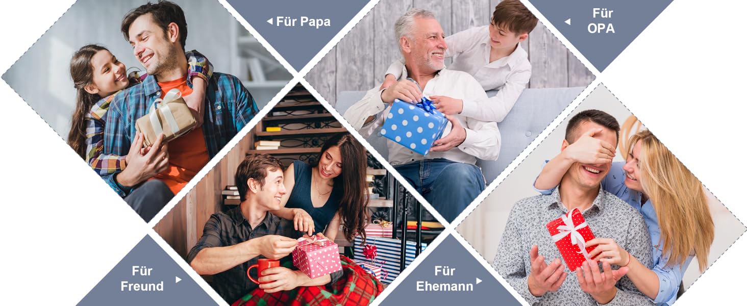 Персоналізоване браслет Easycosy для чоловіків з гравіюванням - браслет з 2, 3 або 4 іменами з PU, ідеальний подарунок на День батька, для тата, дідуся, чоловіка, на МЧД, у стилі 3: 1 кільце
