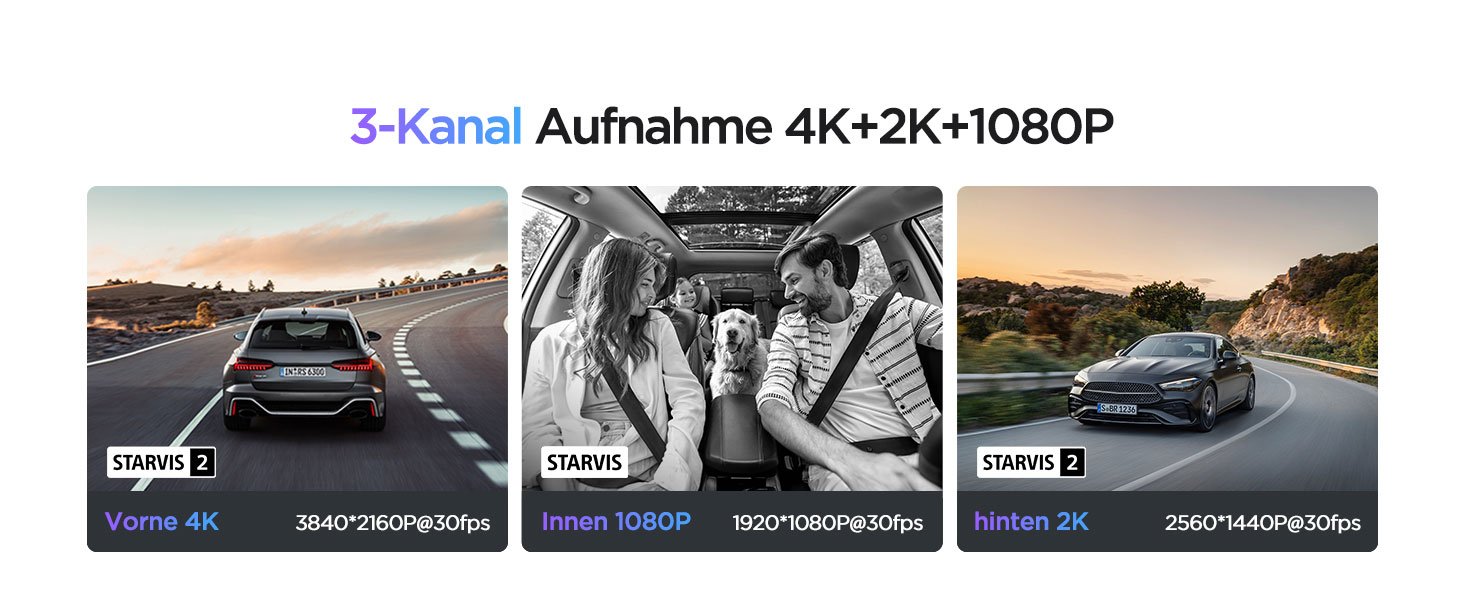 Автомобільний відеореєстратор VIOFO A229 Pro 3CH (4K+2K+1080P), Dual STARVIS 2, GPS, 5GHz WLAN, 3-канальний