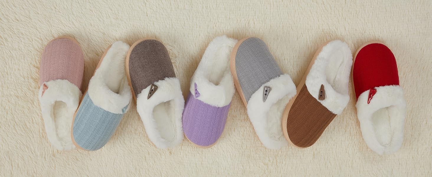 Домашні тапочки NineCiFun для жінок, зимові, теплі, зручні, з м'якої піни пам'яті, з антиковзким покриттям, рожеві, 40/41 EU