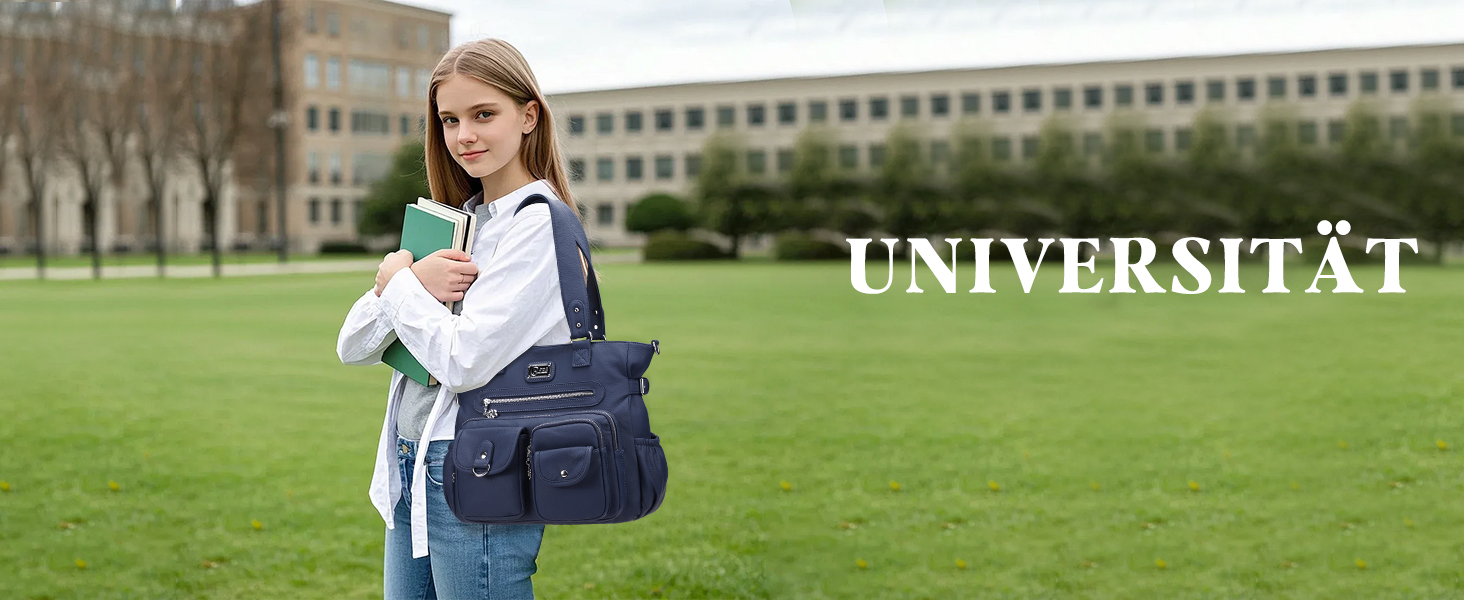 Сумка жіноча KL928 через плече, велика, чорна, PU шкіра, з багатьма відділеннями