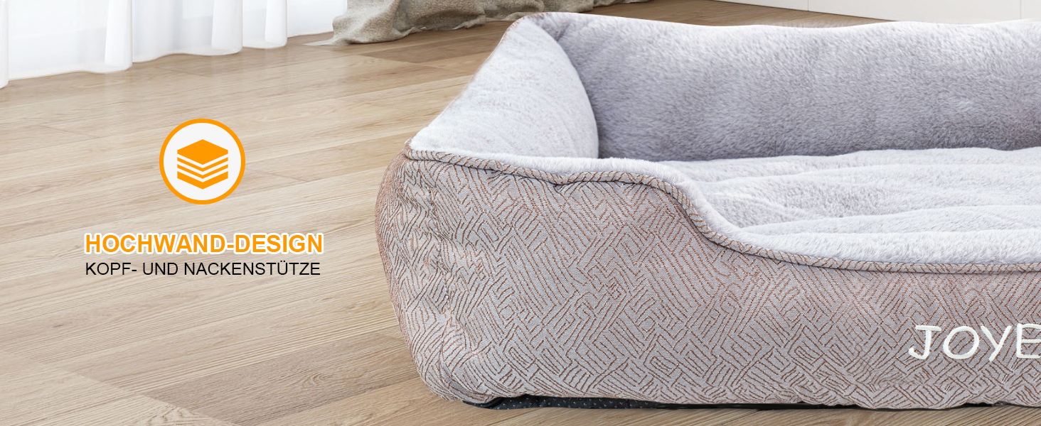 Крісло-лежанка для собак та котів Joyelf, миюче, заспокійливе, антистрес, 58x48 см, колір кава