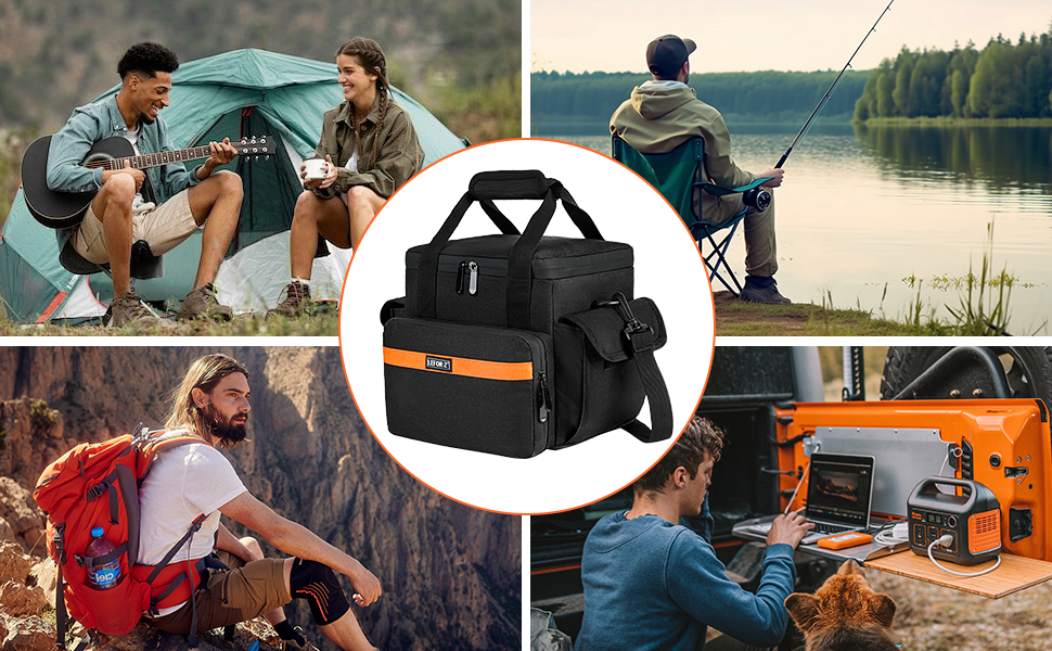 Сумка-переноска LEFOR·Z для портативних електростанцій Jackery Explorer 240/500/1000, Anker Solix, EcoFlow River, Bluetti EB3A – Small (до 300W)