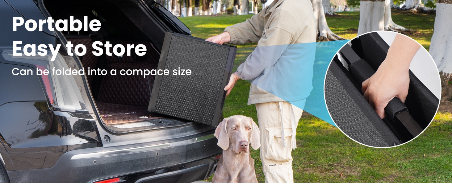 Рампа для собак у машину, розкладна, 180 см, широка 44 см, для великих та середніх собак до 110 кг, антиковзка, для авто, SUV, вантажівок та зовнішніх сходів