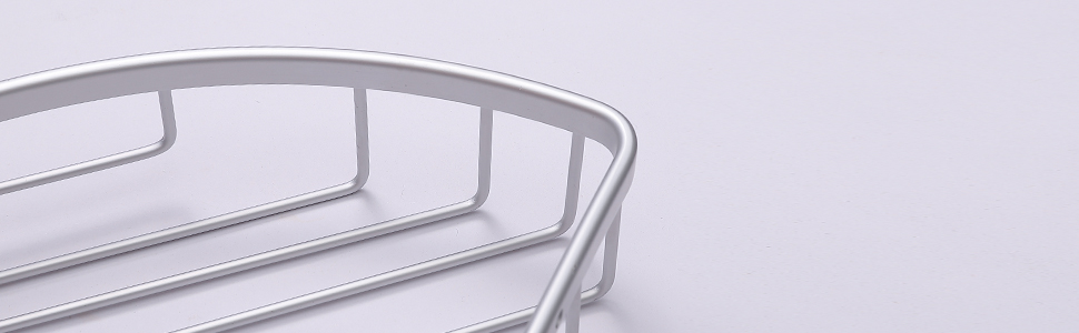 Поличка для душу Gricol Eck-Duschregal без свердління, металева, кутова, з 2 гачками, для ванної кімнати, срібна