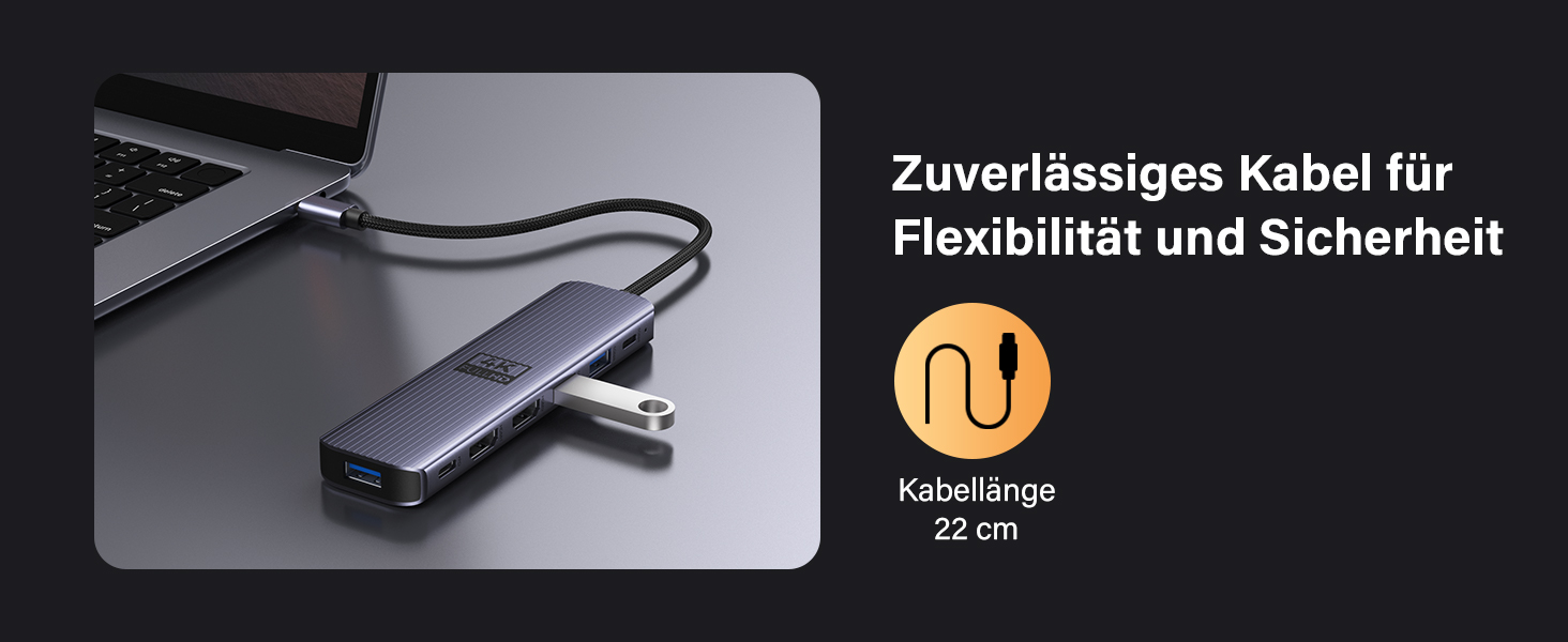 Док-станція для ноутбука Newmight з двома моніторами, адаптер HDMI 4K, Ethernet 1 Gbps, PD 100W, 3 USB 3.0, SD/TF Reader, для HP/Dell (Сірий)