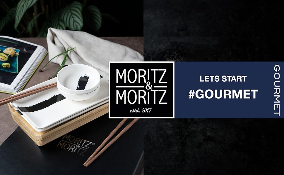 Набір посуду для суші Moritz & Moritz на 2 особи (8 предметів) - суші-сервіз з тарілками та палочками