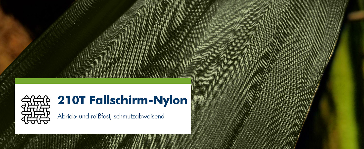 Гамак для відпочинку на природі та кемпінгу: двомісний, 300 x 200 см, ультралегкий, до 300 кг, нейлон, дихаючий, зелений