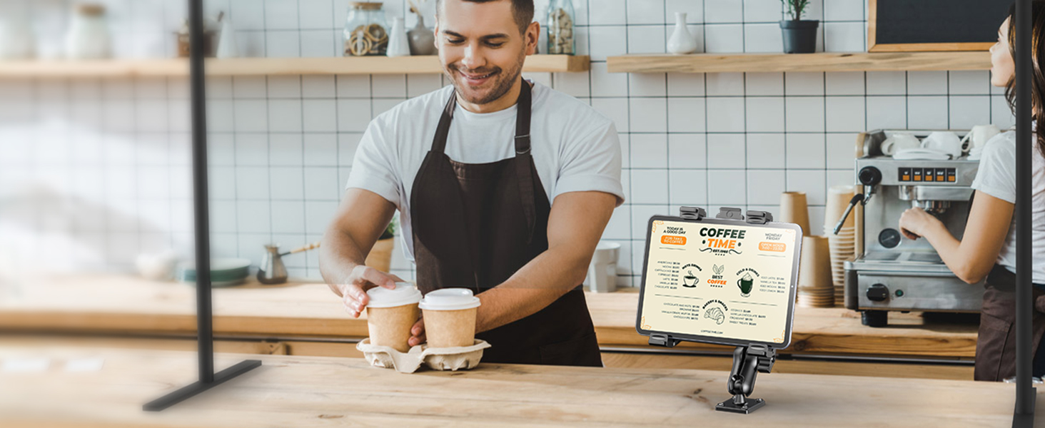 Кріплення для планшету OHLPRO для вантажівки: міцний тримач для iPad, 360° регулювання, 2-раменний, сумісний з iPad Pro, Mini, Samsung Tab, Nexus (17-29 см)