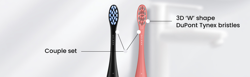 Oclean Find Duo Set: електрична зубна щітка 2 шт. з 5 режимами, акумулятор до 180 днів, водонепроникна (IPX7), рожевий & блакитний
