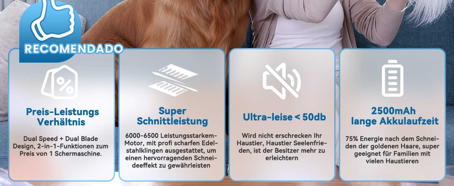 Професійна машинка для стрижки собак та котів Oneisall 2-в-1 з тримером для лап, для довгошерстих та сплутаних порід, потужна машинка для грумінгу