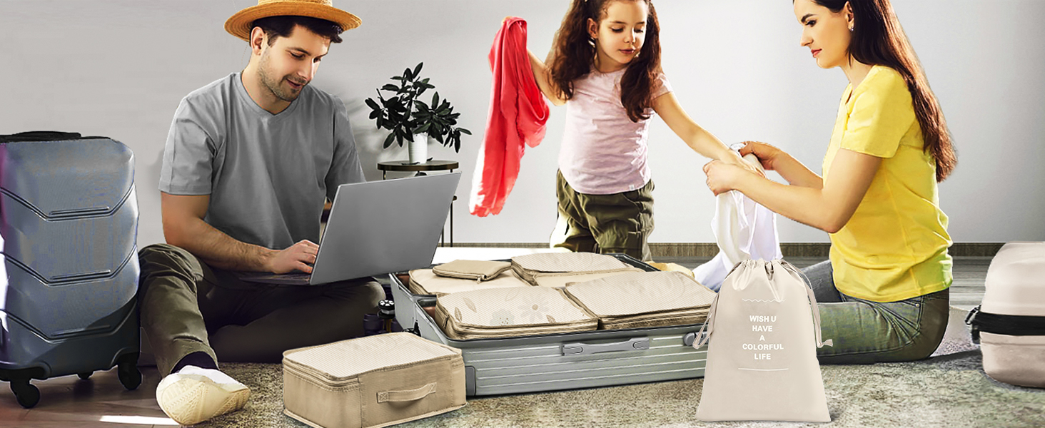 Органайзер для валізи Chijoo, 12 шт. (Чорний) – Набір кубиків для пакування, аксесуари для подорожей, мішечок для білизни