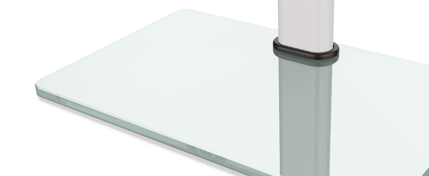 AOKCOS Adjustable TV Stand Base - Height 1350mm, Tilting & Swivel, for 32-70 inch TVs, Universal VESA 400x400, 40kg Capacity (White)