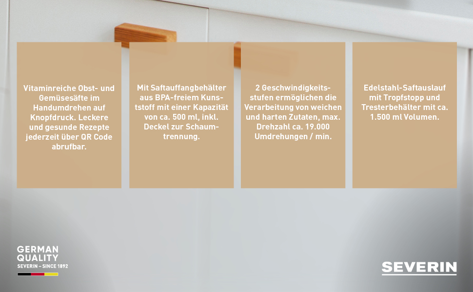 SEVERIN ES 3566: Електрична соковитискачка з нержавіючої сталі, 0.5л, чорний/нержавіюча сталь