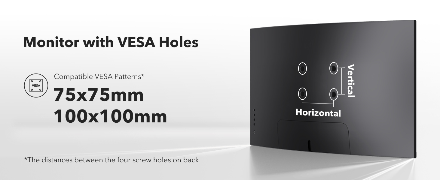 Тримач для монітора HUANUO - 2 монітори, 13-40 дюймів, VESA 75/100 мм, для геймінгу, 2-12 кг