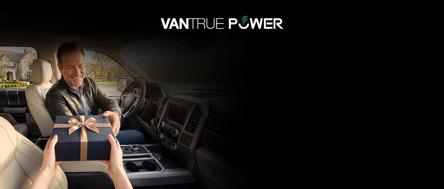 Пусковий пристрій (бустер) VANTRUE POWER JS3 для авто з компресором 160 PSI та функцією Powerbank, чорно-сріблястий