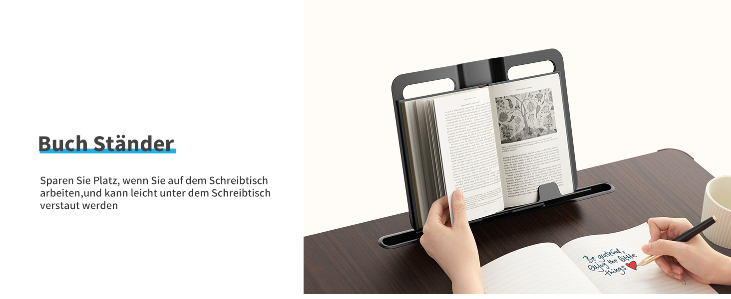 SAIJI Розкладний столик для ноутбука XXL з ящиком та підставкою для книг/телефону (65 x 49 x 30 см, чорний)