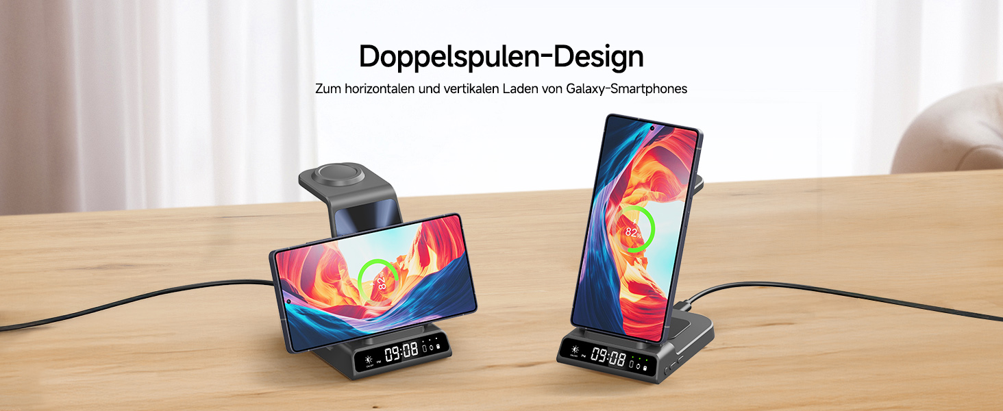 Бездротова зарядка 3-в-1 для Samsung Galaxy S25 Ultra, Watch 8/Ultra/7/6, Buds 3/3 Pro (Tech Grey)