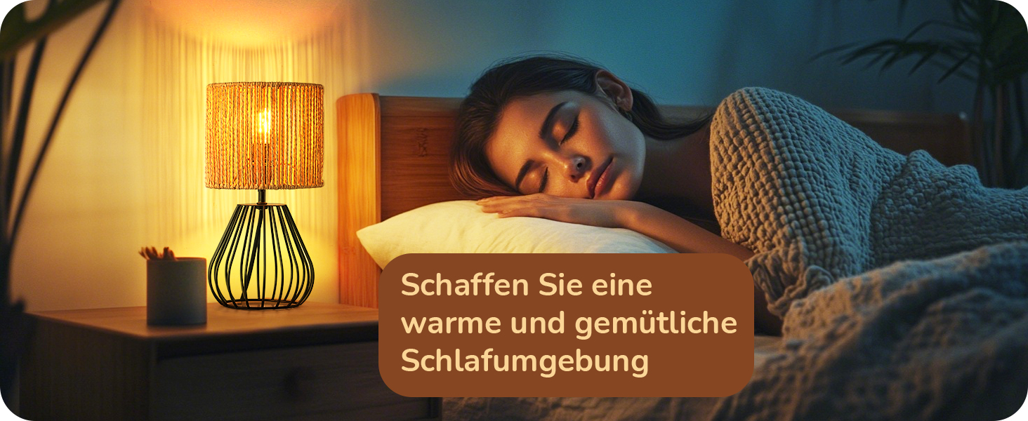 EDISHINE Настільна лампа, сучасний індустріальний дизайн, цоколь E14, вінтажна, для спальні/вітальні, бежево-чорна (тканинний кабель + чорний)