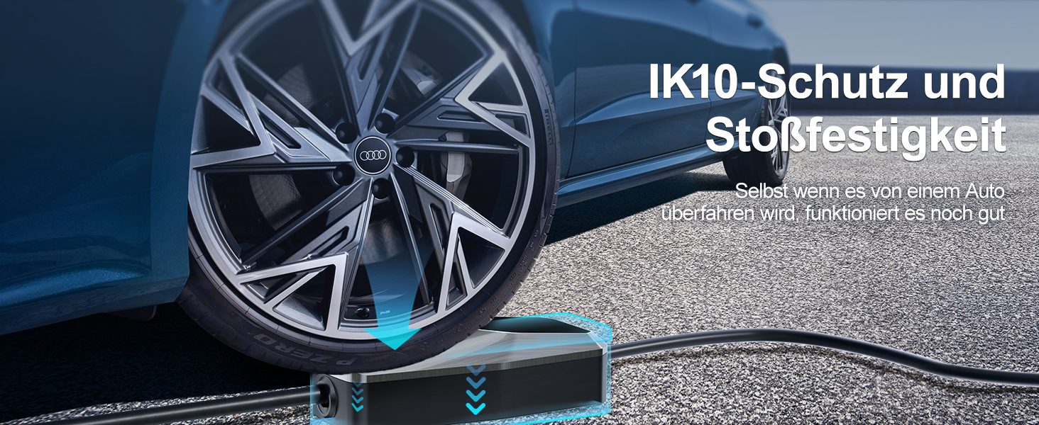 Кабель зарядки для електромобіля Type 2, 3.6kW, 5м, 6A-16A, LED-індикатор, IP65, EC11