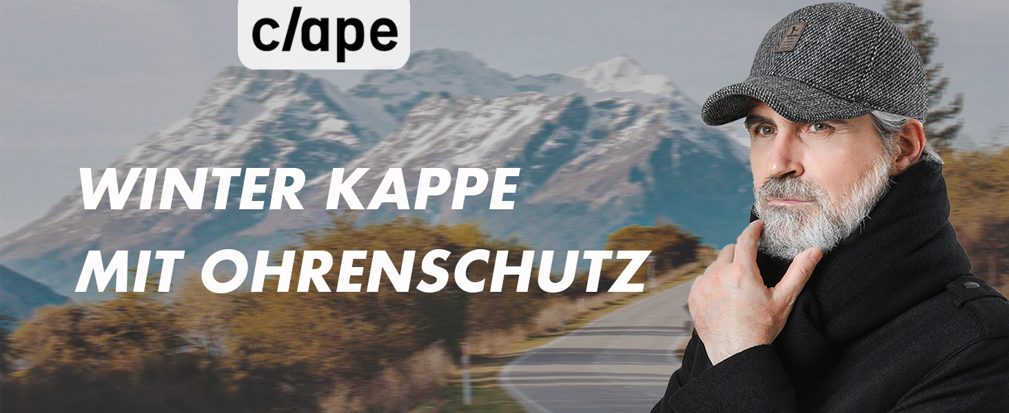 Кепка CLAPE з вушками Full Cap для чоловіків, Outdoor, спортивна кепка, стиль Old School, Dad Hat, в'язана кепка, зима/осінь/весна, універсальний розмір