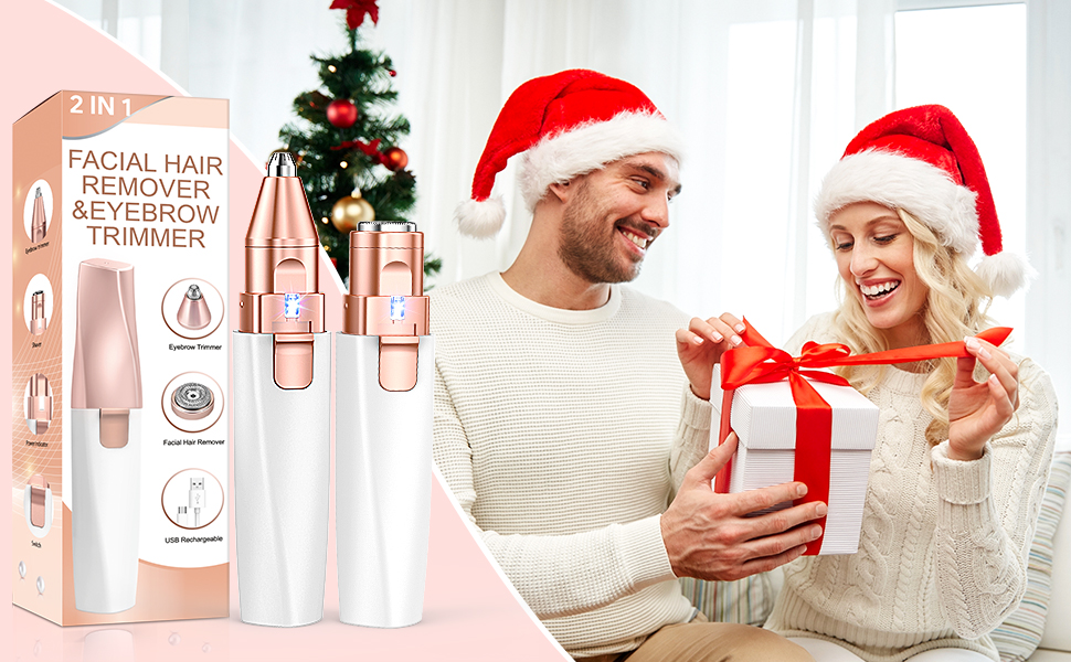 Електричний прилад для видалення волосся: 2-в-1 для обличчя та брів, Vinmall для жінок