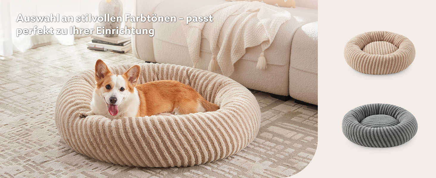 Кругле ліжко для собак середніх порід та котів, сіре. Зручне, миється, знімний кошик, наповнювач гранулят та Memory Foam, 76x76x20 см