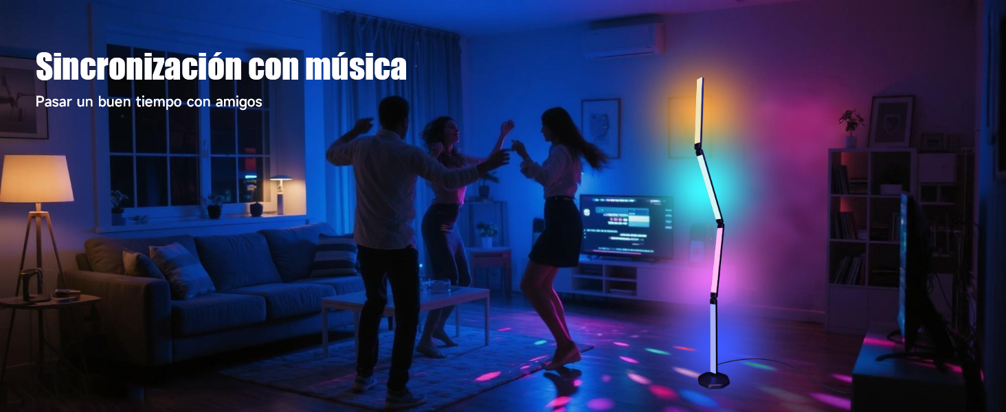 LED лампа Electight RGB для столу з регулюванням яскравості, 800 люмен, складний дизайн, пульт дистанційного керування та додаток, 16 мільйонів кольорів, 99 режимів, синхронізація з музикою та таймер, для читання, офісу та ігор (170см)