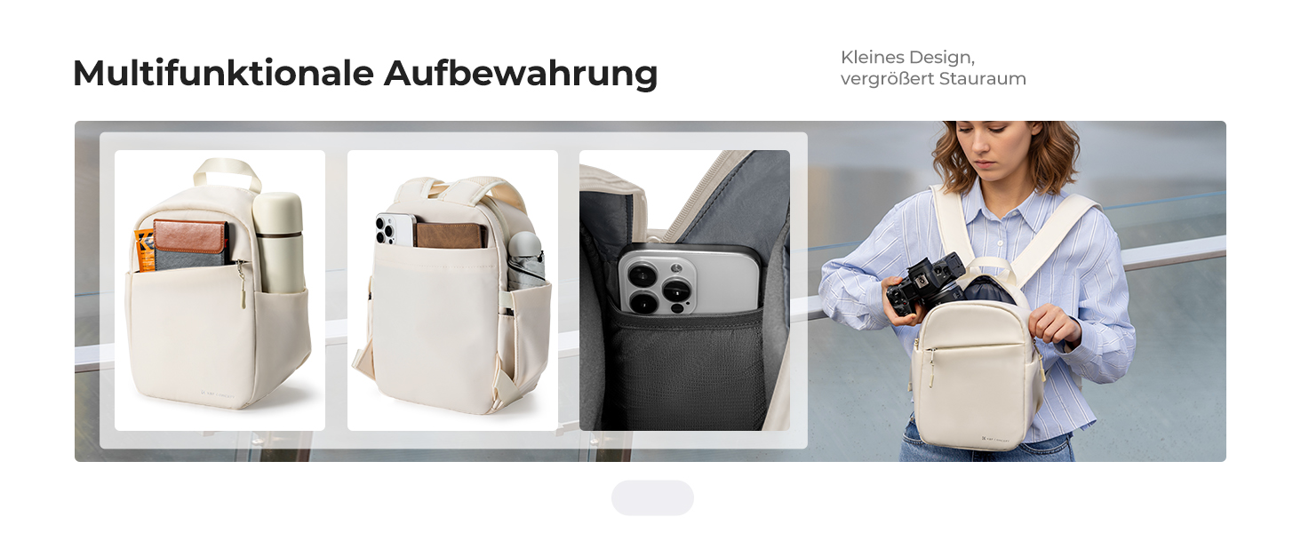 Рюкзак для камери K&F Concept - компактний, для DSLR, з регульованим ременем, для повсякденного використання, роботи та подорожей, колір: темно-зелений (бежевий)