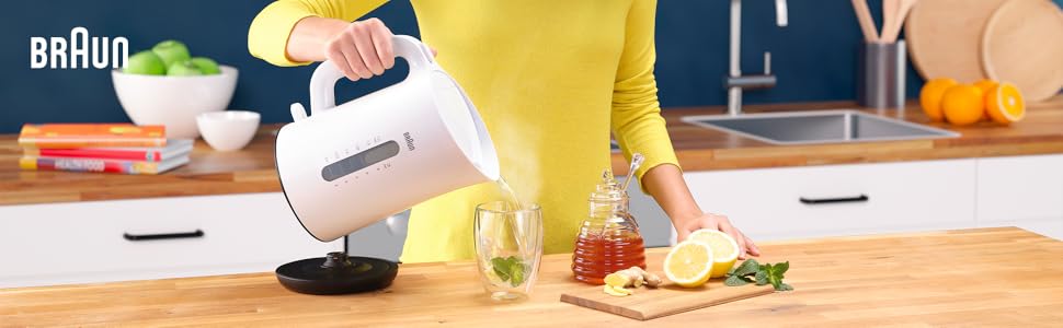 Електричний чайник Braun Household Breakfast1 Collection WK1100BK, 1.7 л, 2200 Вт, з фільтром від накипу, чорний