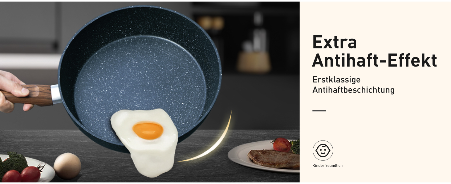 Набір посуду для індукційної плити DishDelight Granit 12 предметів з антипригарним покриттям блакитного кольору (каструлі, сковороди з кришками)