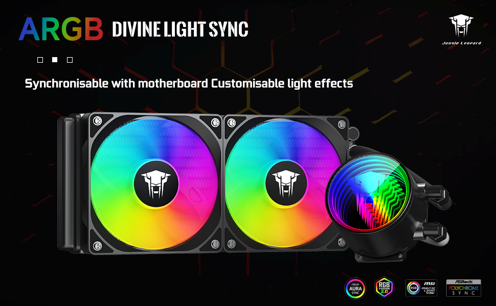 Система водяного охолодження CPU Jungle Leopard TK1 ARGB (240WH) - для Intel LGA115X/1200/1700/1366/2011/2066, AMD FM2/FM2+/AM3+/AM4/AM5
