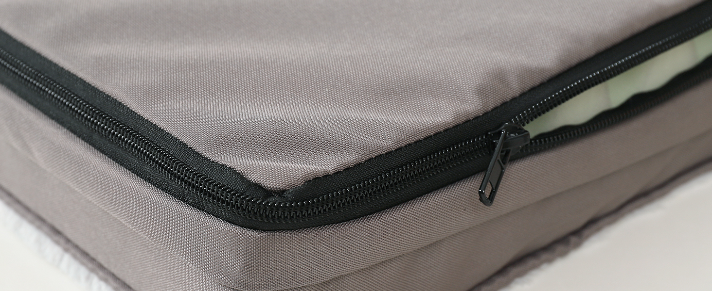 Ортопедичне ліжко для собак великих порід, 105x70 см, знімний чохол, двостороннє, сіре