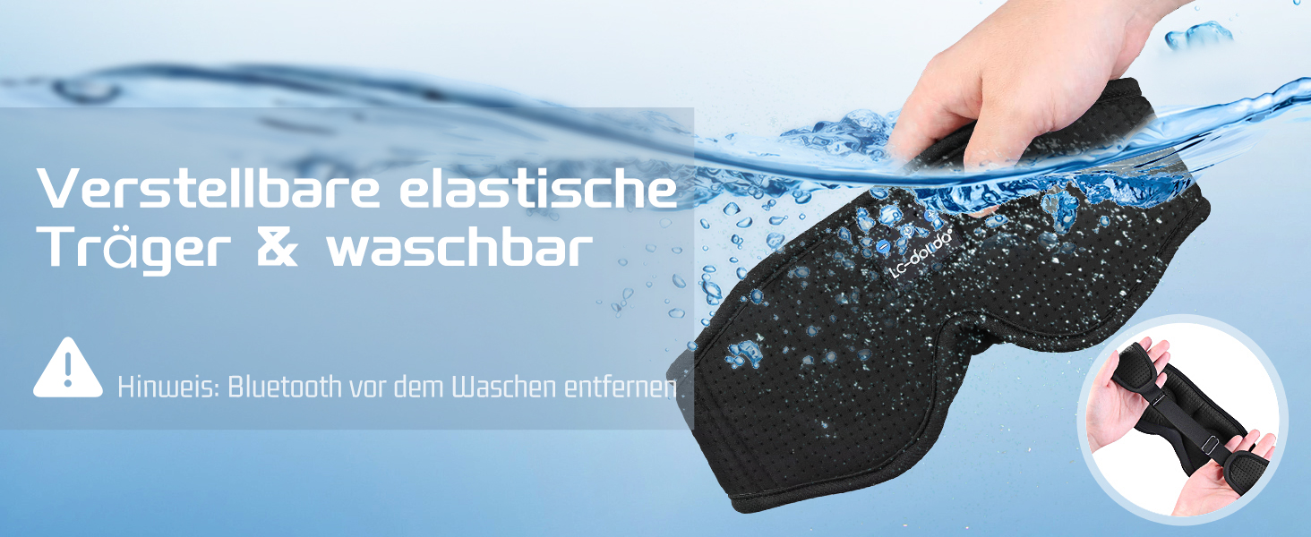 Маска для сну з Bluetooth навушниками Dolida - повна світлоізоляція, дихаюча тканина, для подорожей, йоги, медитації