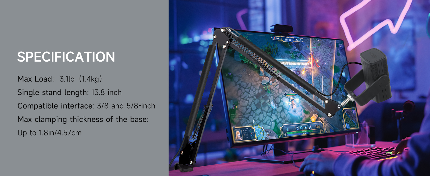 Тримач для мікрофону YOUSHARES для Rode NT-USB+, NT-USB MINI, PodMic, PodMic USB, NT1, XCM-50 - професійний стійкий кріплення для подкастів, домашньої студії та геймінгу