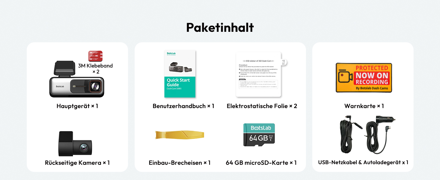 Відеореєстратор BORSLAB Dashcam Auto G980H 4K з GPS, WiFi, ADAS, нічне бачення, 170° та 24/7 паркування