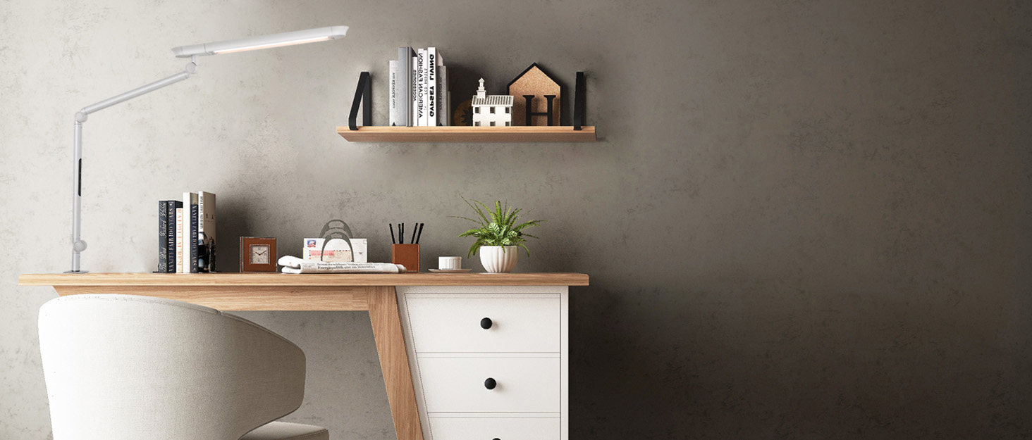 LED лампа настільна з кліпсою, 18W, 1100 люменів, для офісу та дому, без відблисків, захист очей, біла