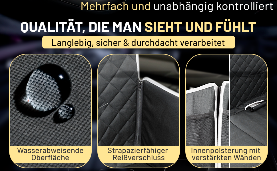 Автомобільний лежак для собак: безпечний, водовідштовхувальний, з посиленими стінками, сертифікований TÜV