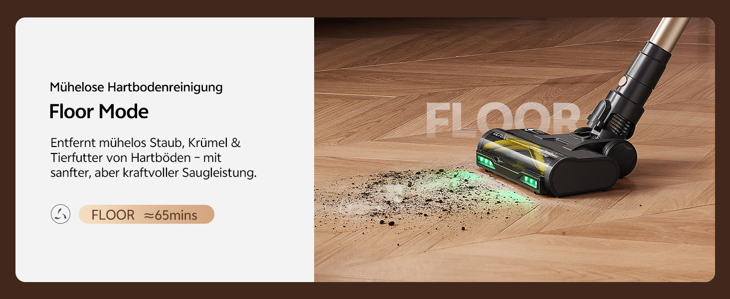 Бездротовий пилосос Ultenic з акумулятором, 600W, 55000Pa, 65 хвилин роботи, GreenEye технологія, телескопічна труба, самостійна парковка, 6-шарова фільтрація, щітка Anti-Tangle, для шерсті тварин/килимів/твердих підлог