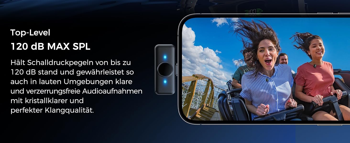 Мікрофон-петличка Aceele бездротовий для iPhone/Android/планшетів/ПК, Hi-Fi звук, шумозаглушення, 24 години роботи, радіус дії 50м, мініатюрний мікрофон для відео/стрімінгу/влогів/подкастів/інтерв'ю з кейсом для зарядки