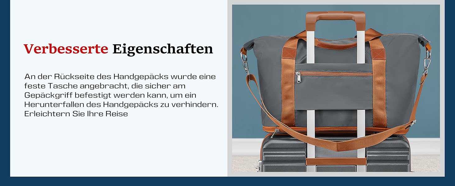 Набір валіз Joyway з ABS-пластику (сірий, ручна поклажа) з TSA-замком, 4 колеса, з сумкою та культурою