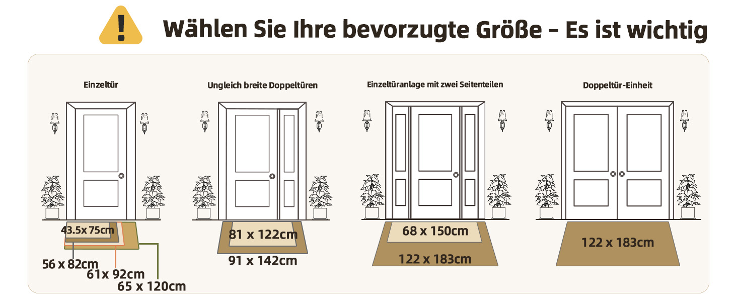 Килимок для дому COLOR&GEOMETRY Klein Schmutzfangmatte, 43x75 см, бежевий
