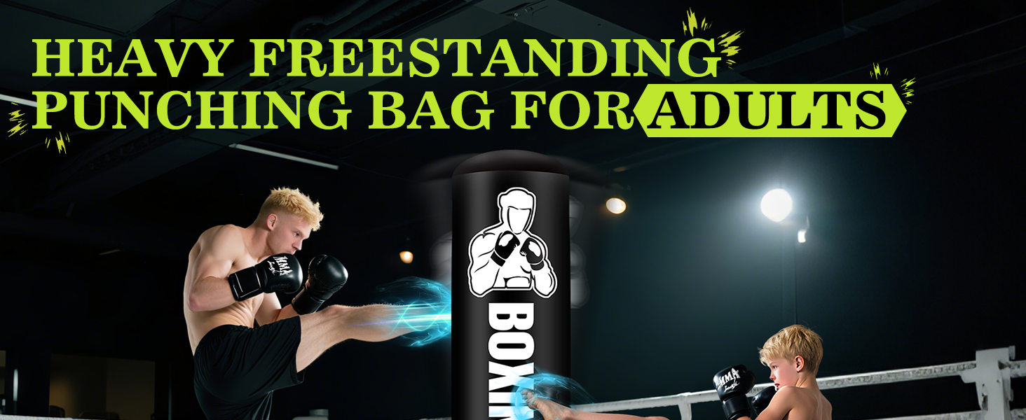 Надувний боксерський мішок для дорослих, стоячий боксерський мішок, самостійний мішок для кікбоксингу, обладнання для тренувань MMA, Муай Тай, фітнесу (стиль Power Punch A)