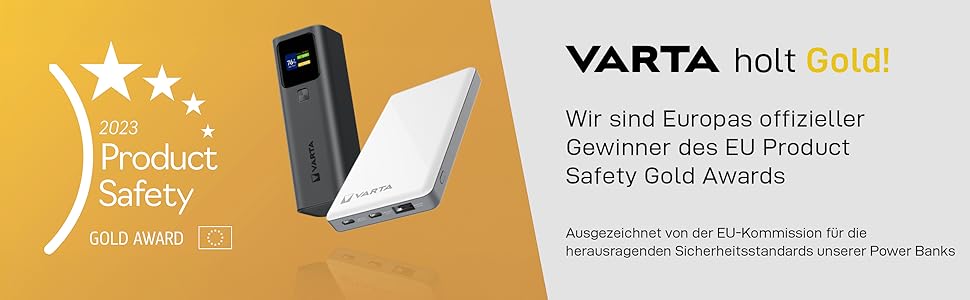 Повербанк VARTA Power Bank Energy 10000 mAh, 20W, USB-C та USB-A, Li-Polymer, з функцією Pass-Through, зарядка до 3 пристроїв одночасно, LED-індикація, помаранчевий