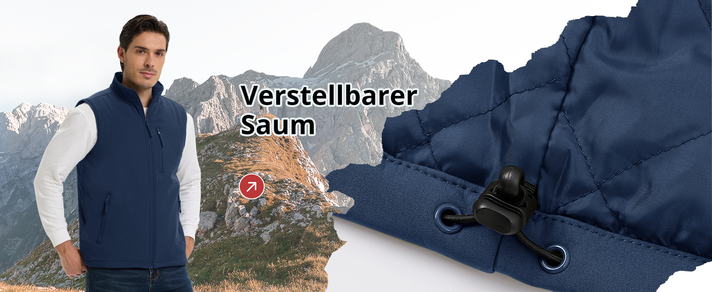 Чоловічий жилет Outdoor Venture з підкладкою, водовідштовхуючий, вітрозахисний, дихаючий. Ідеально для велоспорту, бігу та піших прогулянок (Чорний, M)