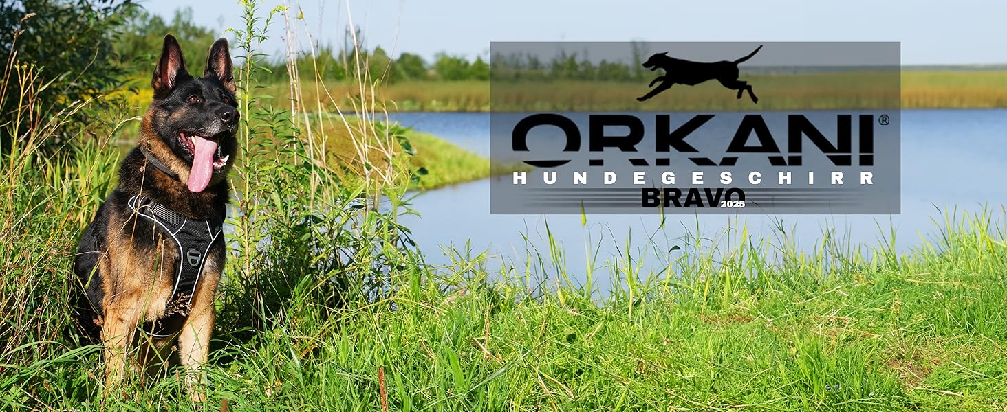 Шлейка для собак ORKANI Bravo 2025 - преміум, не тягне, з безпечним замком, дихаюча, м'яка, для маленьких, середніх та великих собак (S)