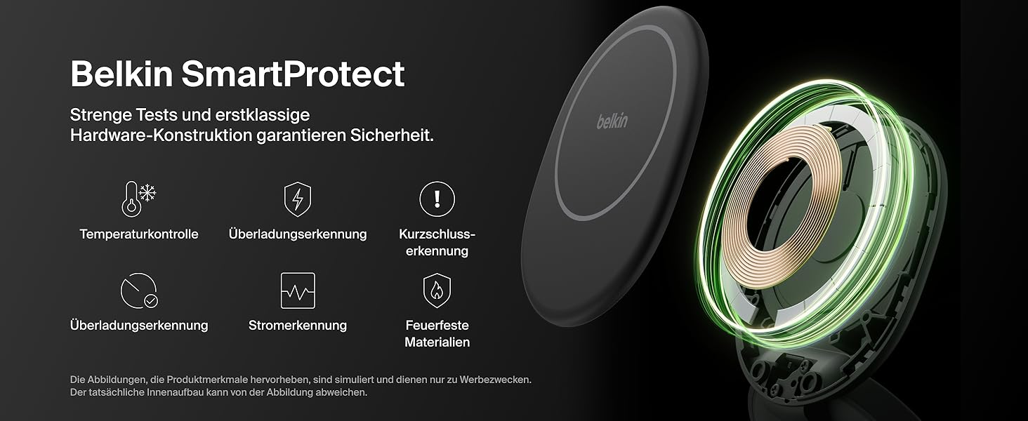 Белкін BoostCharge 3-в-1: Індукційна зарядна станція з Qi2, 15W, MagSafe, для iPhone, Apple Watch, AirPods, з блоком живлення 30W – Чорний