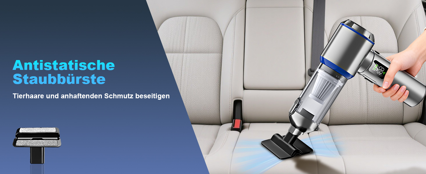 Акумуляторний ручний пилосос 4-в-1 32000PA для авто, офісу та дому з LCD дисплеєм