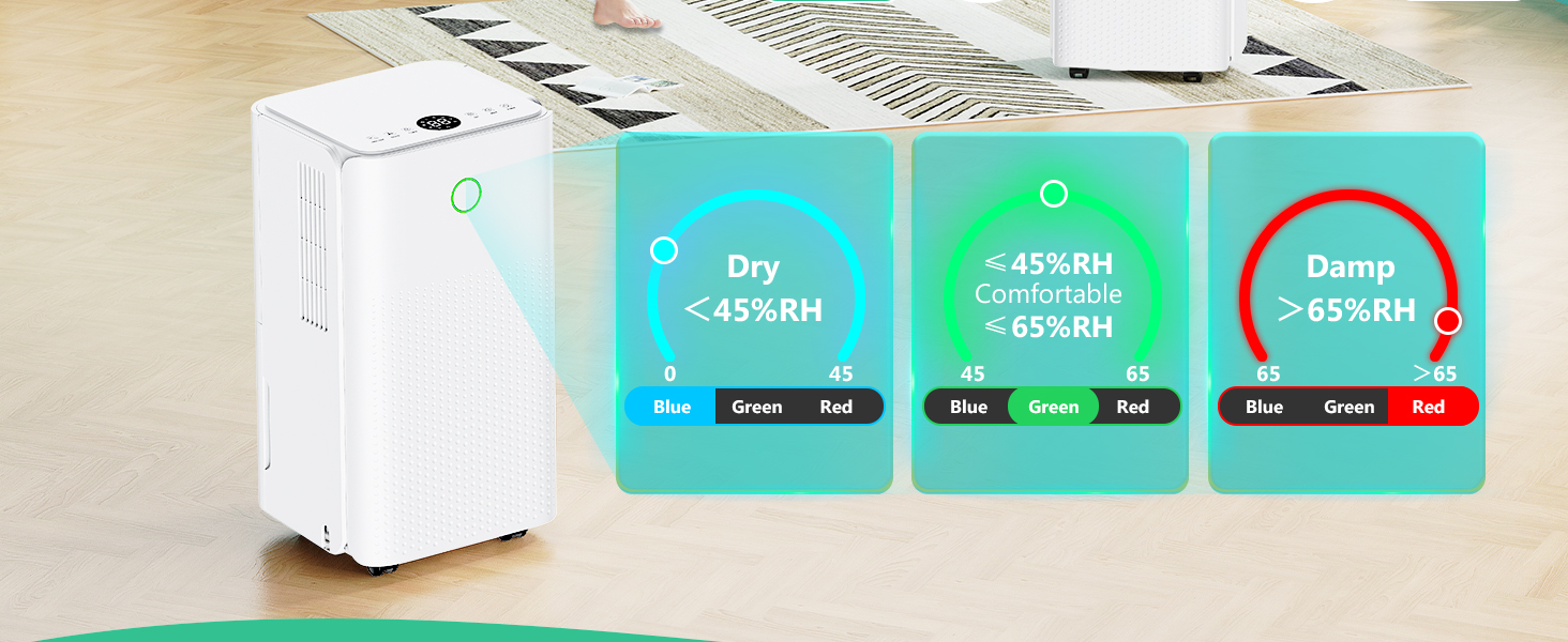 Електричний осушувач повітря 12л/день - тихий, з 3 режимами, таймером, автоматичною відтайкою та енергозбереженням для дому, квартири, підвалу