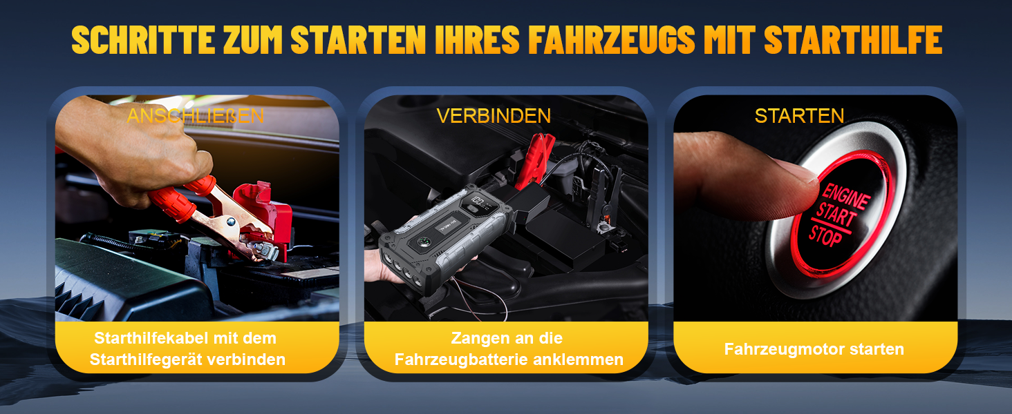 Powerbank для авто SHARMEAL 6000A: пусковий пристрій, 12V, LCD, LED, для бензинових та дизельних авто (до 10.0 л)