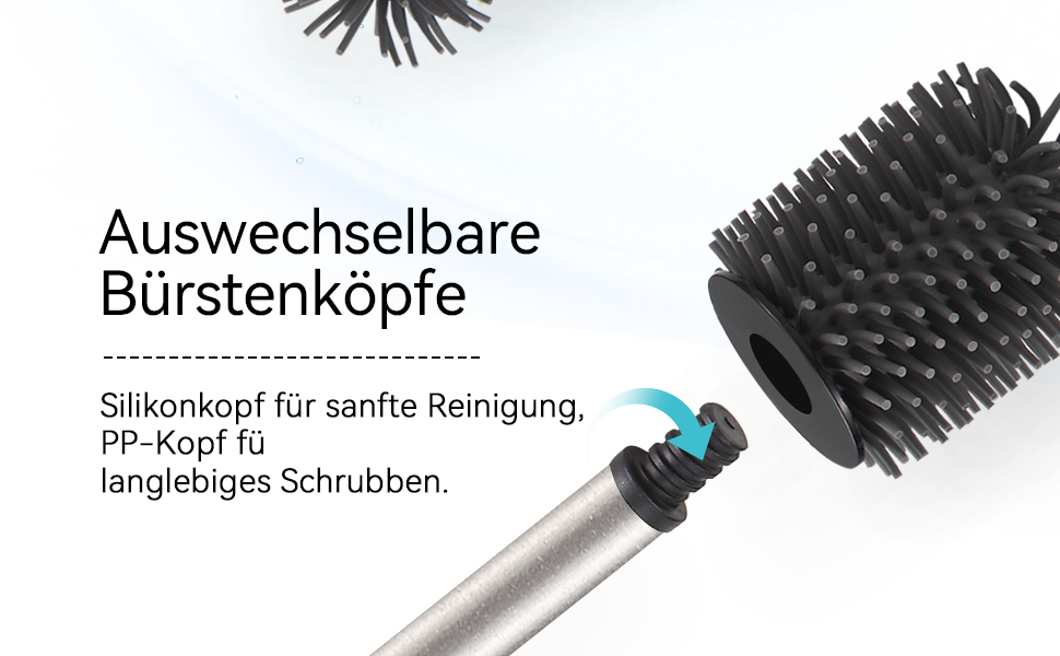 Настінна щітка для туалету DAZI з кріпленням без свердління, нержавіюча сталь, сучасний дизайн, знімний внутрішній стаканчик для легкості догляду та прибирання (золотий та нікелевий колір)